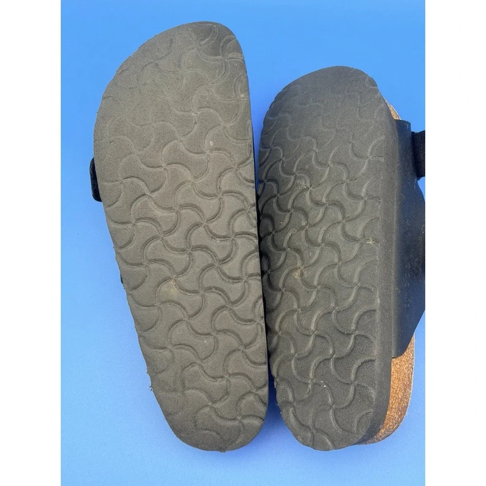 Papillio Birkenstock Sandals Women 8 EU 39 Black Narrow Two Strap Buckle